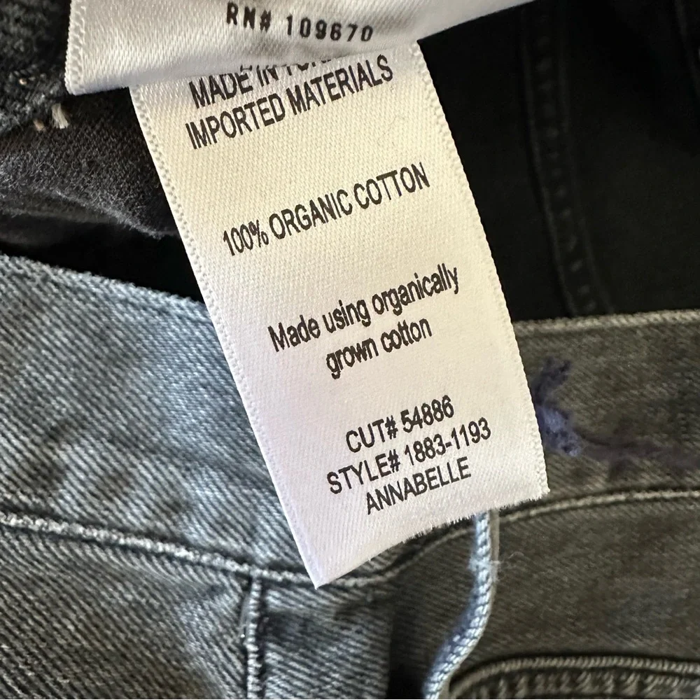 Citizens of Humanity Annabelle Gray black‎ wash Cut Off Denim Shorts size 29 NWT